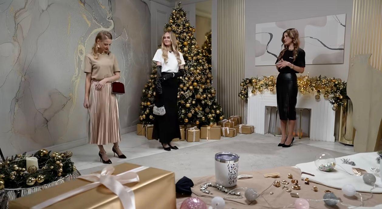 Съемка шоу «Советы от Sbershop». Тема –   новогодние образы с мерчом Сбера.